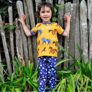 Organic cotton kids horse tee